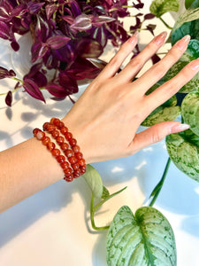 Carnelian Beaded Bracelet for Motivation, Courage, and Creativity