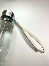 Load image into Gallery viewer, Clear Quartz Elixir Crystal Aqua Bottle with Clear Quartz Crystals &amp; Vegan Leather Strap
