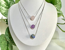 Load image into Gallery viewer, Amethyst Crystal Bead with 925 Silver Adjustable Needle Necklace
