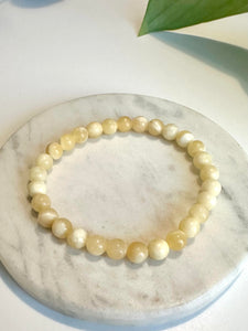 Yellow Calcite Beaded Bracelet for Confidence, Joy, and Positive Energy