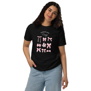 Pink Bows Rose Quartz Coquette Unisex T-shirt