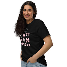 Load image into Gallery viewer, Pink Bows Rose Quartz Coquette Unisex T-shirt
